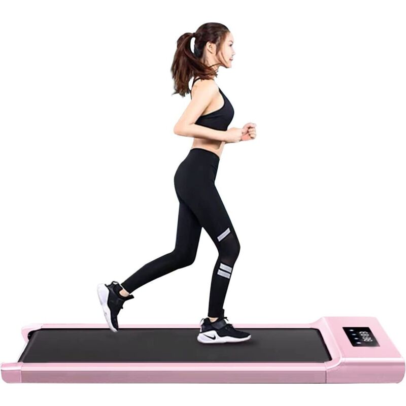 Trintion Under Desk Walking Pad Treadmill for Home Walking Running Machine Adjustable Speeds 1-10km/h with Remote Control and LED Display - Electric