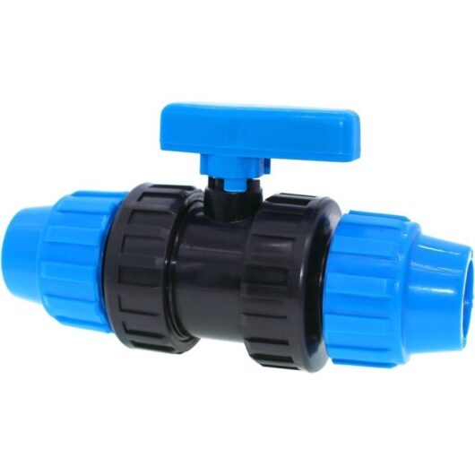 25mm Pipe Fitting, PE Plastic Fitting, Fittings for 25mm Polyethylene Pipes, Water Pipe Fittings - Blue
