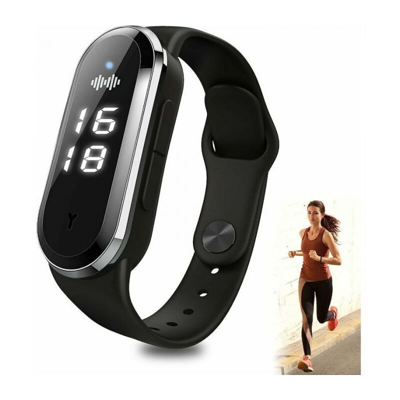Black Ultrasonic Mosquito Repellent Bracelet Electronic Ultrasonic Mosquito Repellent Bracelet Anti-Insect Watch Pedometer Adjustable Bands with USB