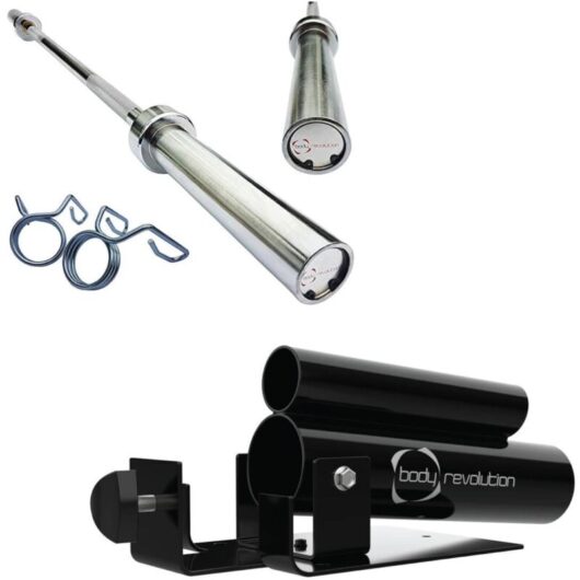 Body Revolution 7ft Barbell Bar & T-Bar Row Bundle