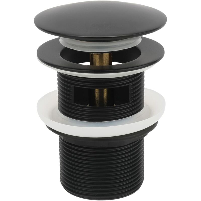 Brass Freestanding Bathtub Drain Plug, Pop-up Bathtub Drain for Freestanding Bathtubs, Fits Most Freestanding Bathtubs (Matte Black)