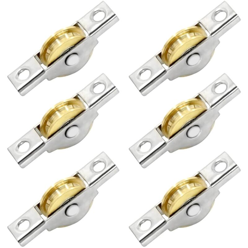 CCYKXA U-Shaped Pulleys with Ball Bearings - Steel for Vertical Cables, Stainless Steel, Removable Silent Pulley, 19mm Lifting Crane Bearings,