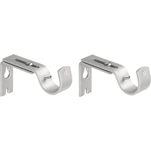 Csparkv - 2 Pack Adjustable Curtain Rod Brackets for Wall Mounting. Fits curtain rods up to 1 inch in diameter. 3-4.25 inch wall spacing. Durable