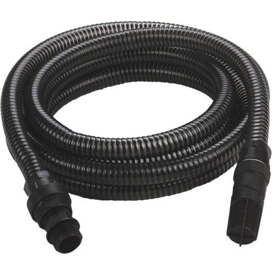Einhell 7-meter black suction hose with PVC fittings
