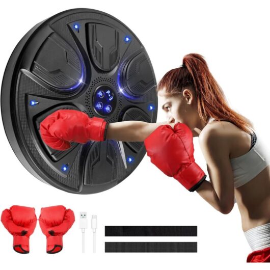 Electronic Musical Boxing Machine, Smart Bluetooth Boxing Machine, Wall Mounted Boxing Target, Rechargeable Boxing Training Equipment, for Adults and