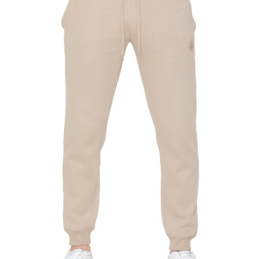 Enzo Mens Slim Fit Fleece Jogging Bottoms - Oatmeal / S
