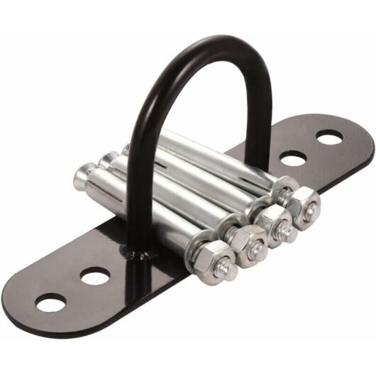 Gotrays - Anchor Point for Installing Battle Rope Wall Anchor Hook Anchor Ring Mounting Bracket with 4 Screws,