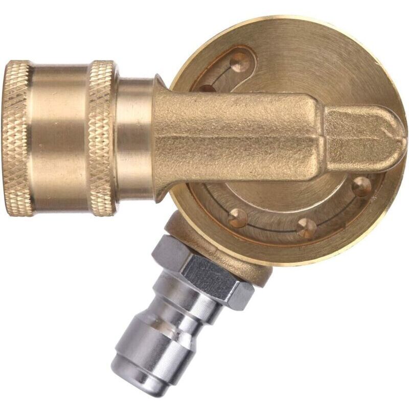 Gutter Cleaner Fitting, Swivel Coupler for High Pressure Washer Nozzle, 240 Degree Rotation, 1/4" (6.35 mm) Quick Connect, 4500 PSI (310 bar)