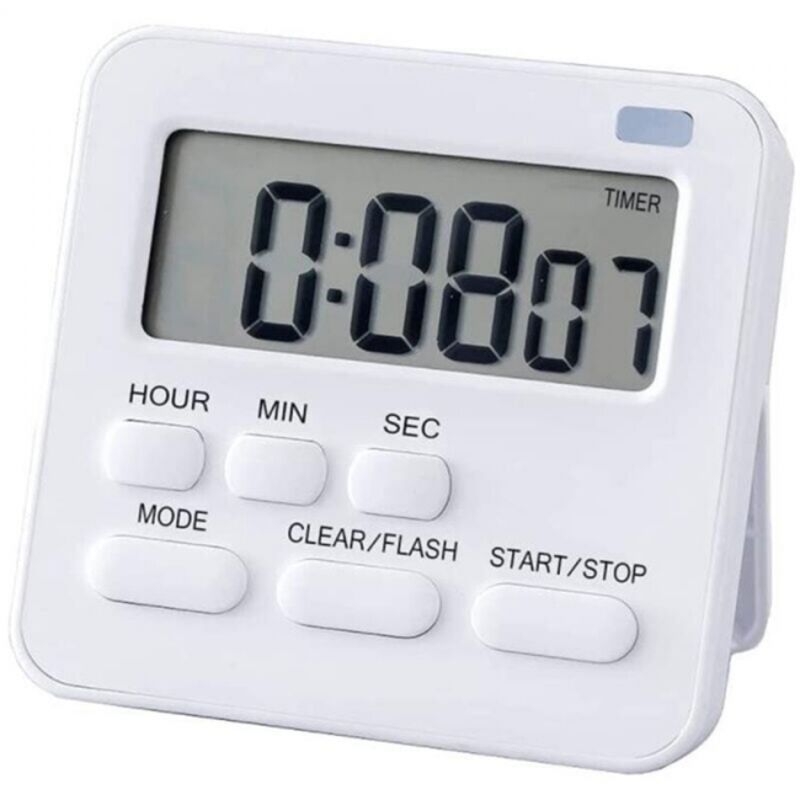 Kitchen Timer, Egg Timer with Clock, Digital Stopwatch with lcd Sound Alarm for Cooking, Baking, Sports, Learning, Etc.
