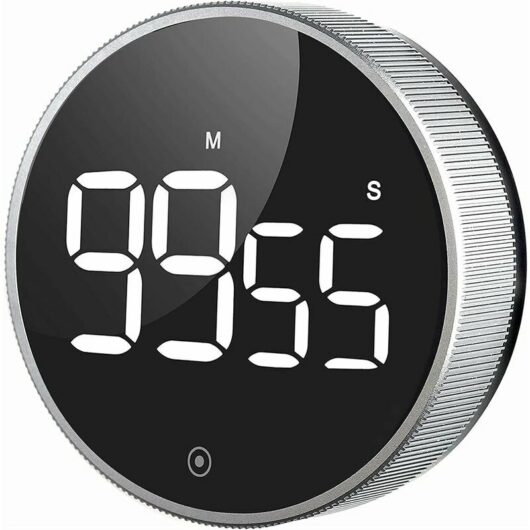 Kitchen timer, magnetic countdown led digital timer, teachers, children and the elderly twist one-key operation, classroom and home work fitness