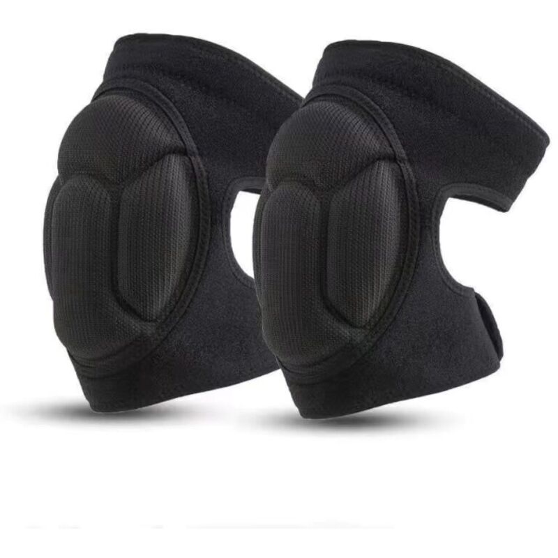 Linghhang - 1 Pair Work Knee Pads, Black Protective Garden Knee Pads Non-Slip, Anti-Collision Knee Pads, Multifunctional Garden Knee Pads - Black