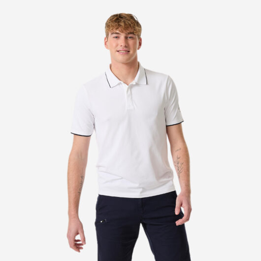 Men's Quick-drying - Seamless - Breathable Sailing Polo Shirt - 500 White Graph 8