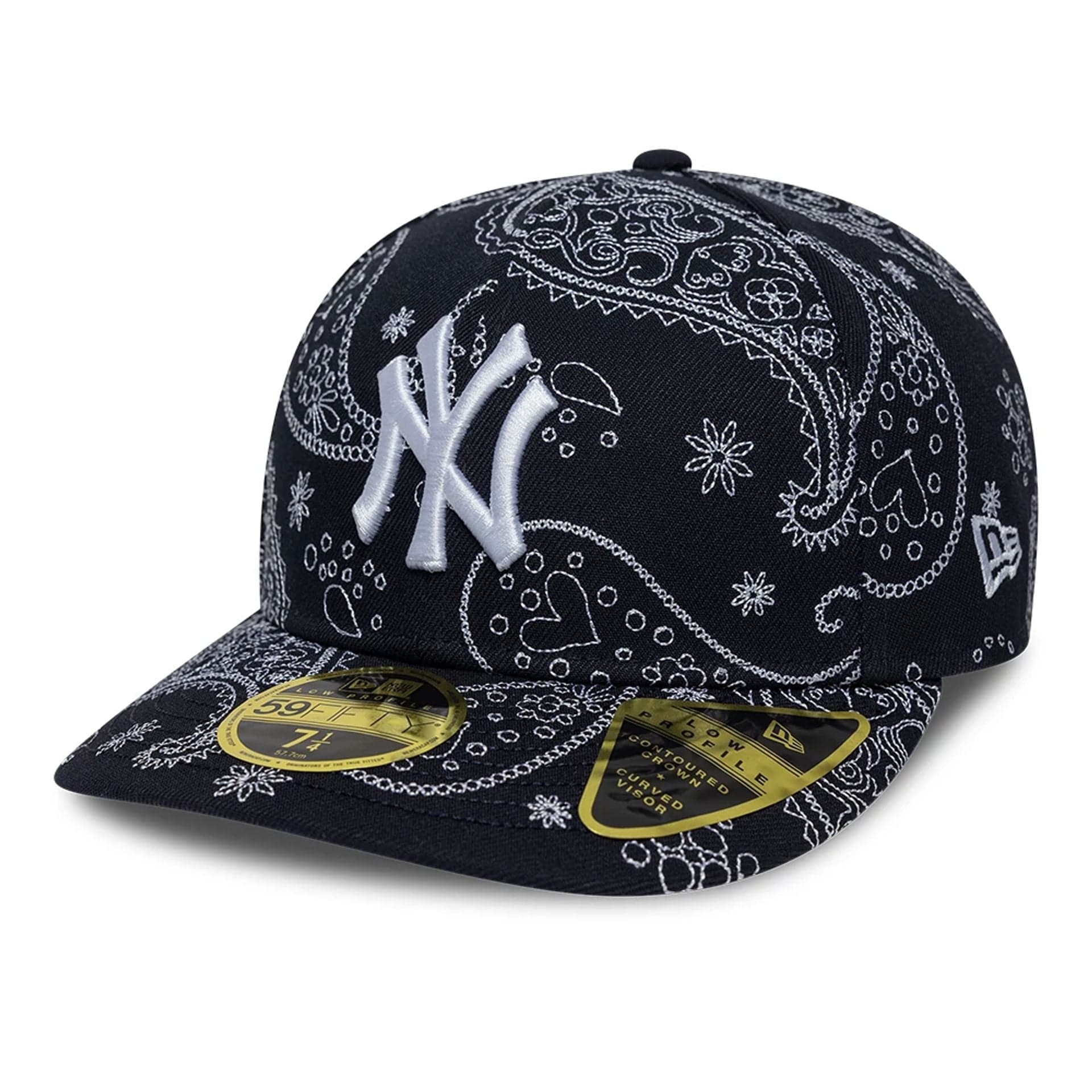 New York Yankees MLB All Over Paisley Navy Low Profile 59FIFTY Fitted Cap New Era Cap adult unisex