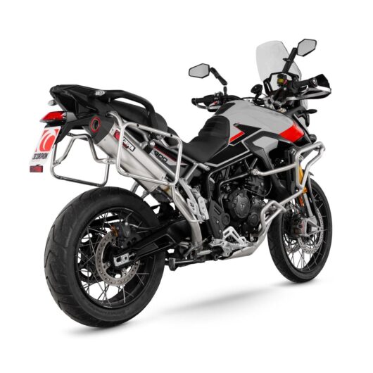 Scorpion Serket Parallel Slip-On Stainless Steel. Fits with panniers For Triumph Tiger 900 2024-2025