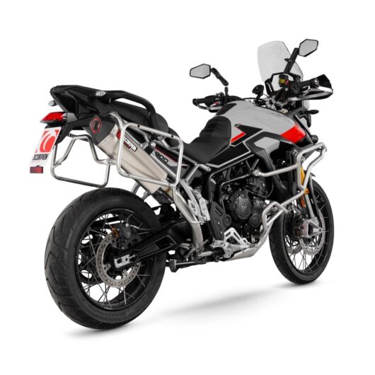 Scorpion Serket Parallel Slip-On Titanium Fits with panniers For Triumph Tiger 900 2024-2025
