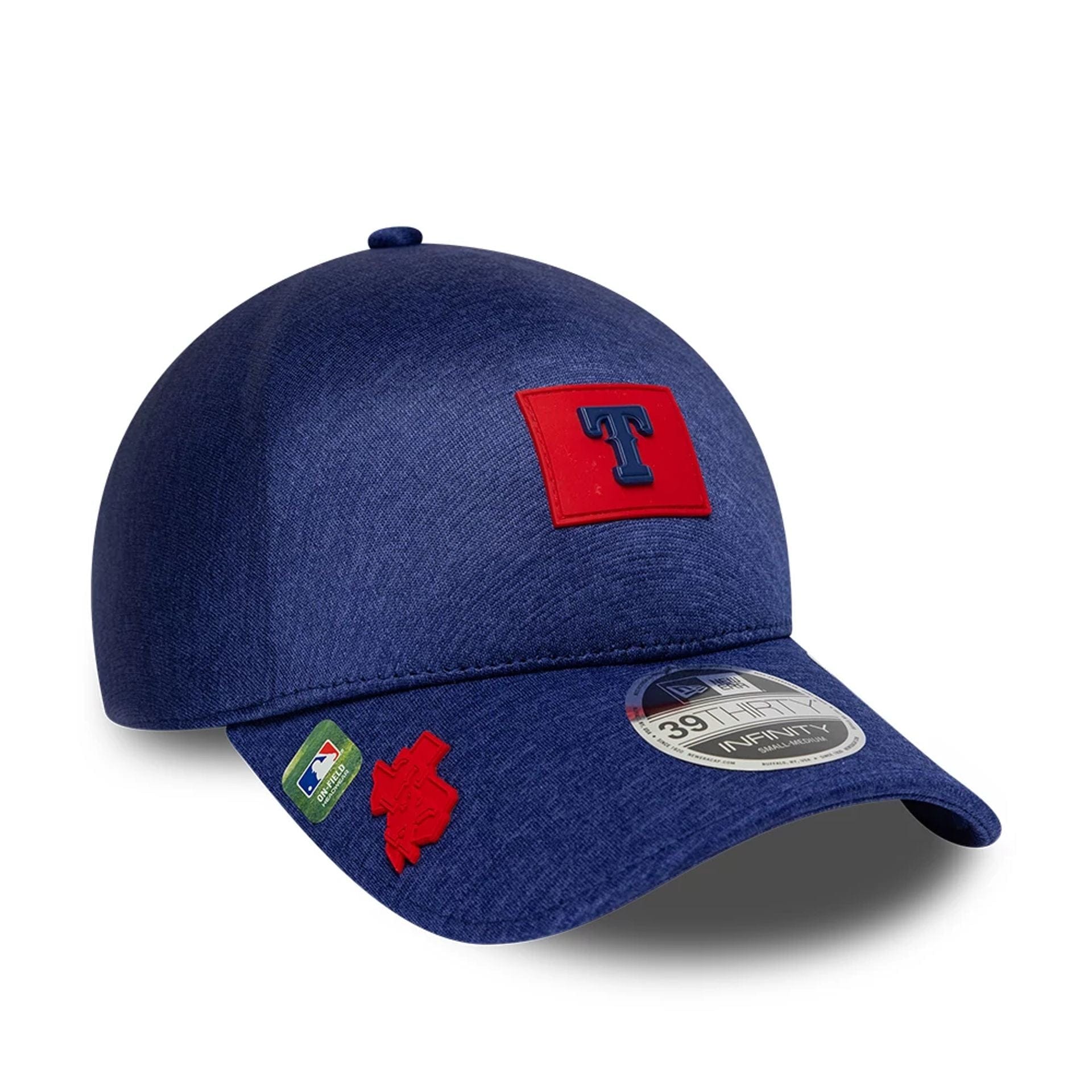 Texas Rangers MLB Clubhouse Dark Blue 39THIRTY Infinity Stretch Fit Cap New Era Cap adult unisex