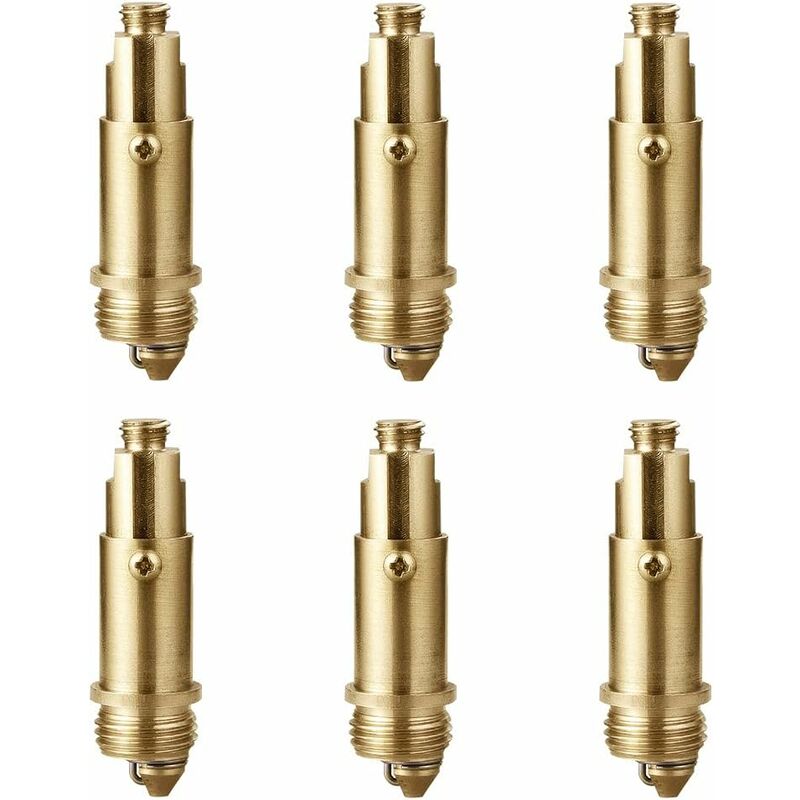 Tinor - 6 Pieces Drain Plug Bouncing Core - Pop-Up Basin Brass Spring Bolt - Fits Most Bathtub Sink Basin Drain Plugs