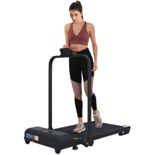 2.5HP Walking Pad Treadmill, Folding Under Desk Treadmill, Walking Machine, 1-10km/h, with Remote Control