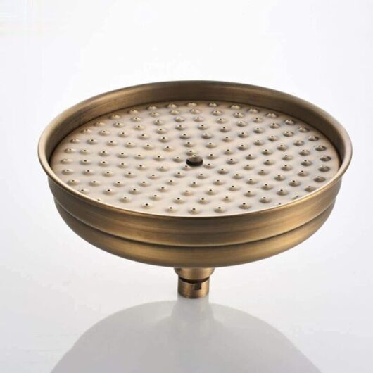 8 Inch Antique Brass Round Shower Head Bathroom Accessories Replacement Shower Head Widespread Shower Head (Standard 1/2 inch) - Csparkv