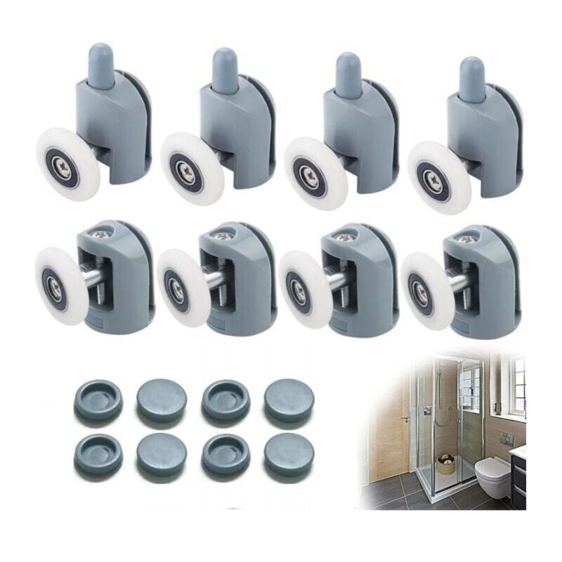 8-piece 25 mm shower door roller set, 4 top, 4 bottom, hanging wheel for Ymyny shower enclosure accessories