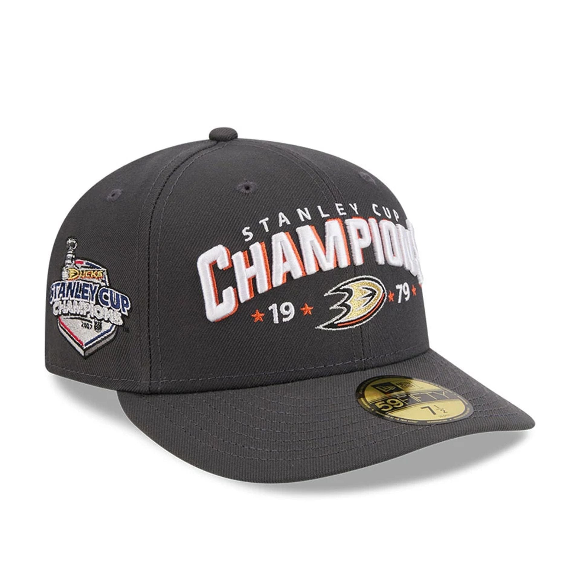 Anaheim Ducks NHL Stanley Cup Champions Dark Grey 59FIFTY Fitted Cap New Era Cap adult unisex
