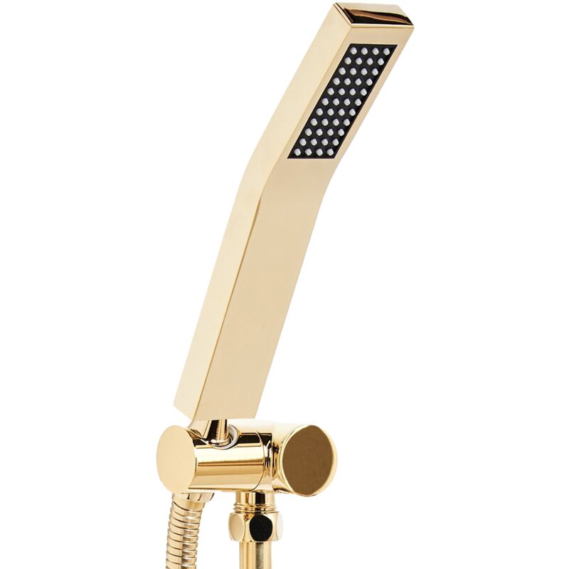 Beliani - Modern Classic Shower Head Rectangular 1 Spray Mode Metal Gold Amboro
