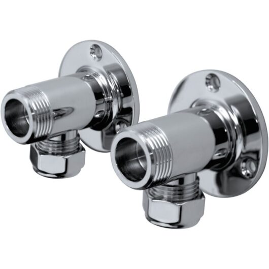 Bristan - WMNT4 c Surface Mounted Pipework Fittings Chrome Shower Fixing Kit