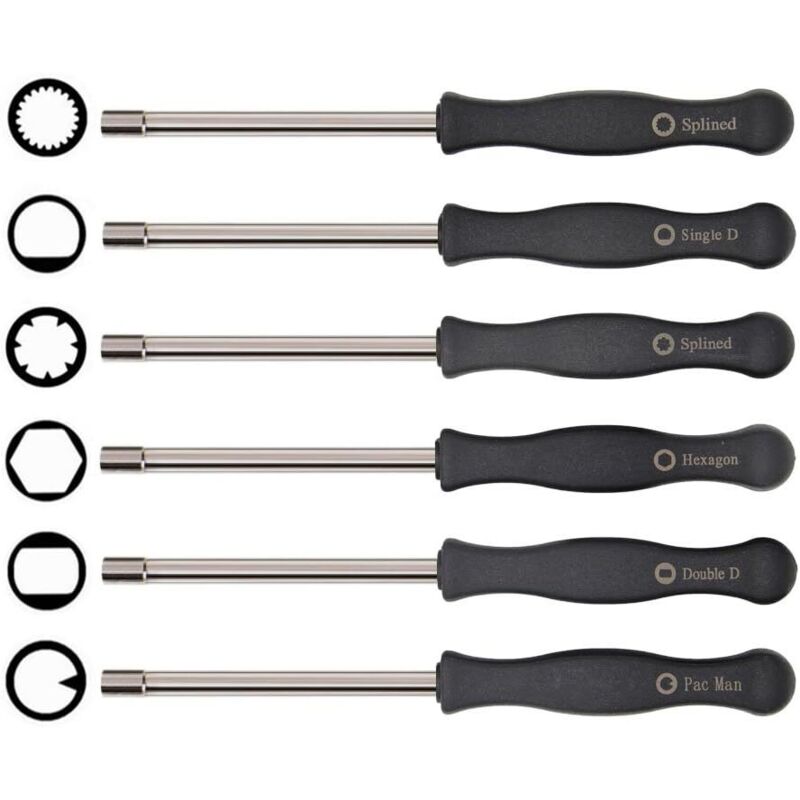 Carburetor Screwdriver Set, 6 Piece Adjustment Tool Fits Husqvarna 125 135 136 137 141 141 235 235e 236 236e 240 240e 435 435e 440e McCulloch Partner