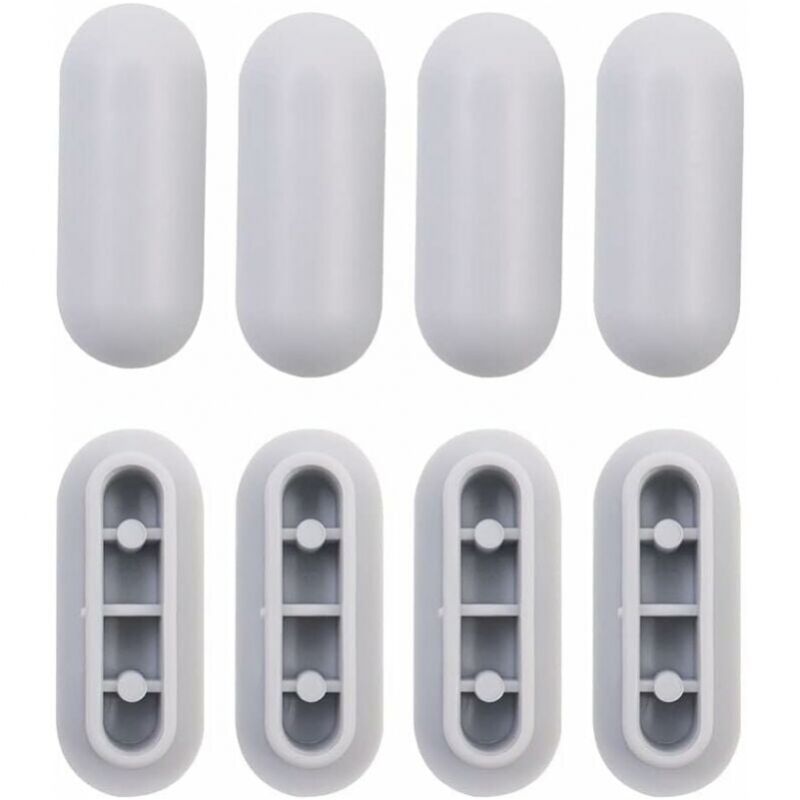 Cyslmuk - 8Pcs Universal Toilet Seat Buffer Universal Toilet Seat Shocks Toilet Seat Buffer Kit Plastic Toilet Bumper Replacement