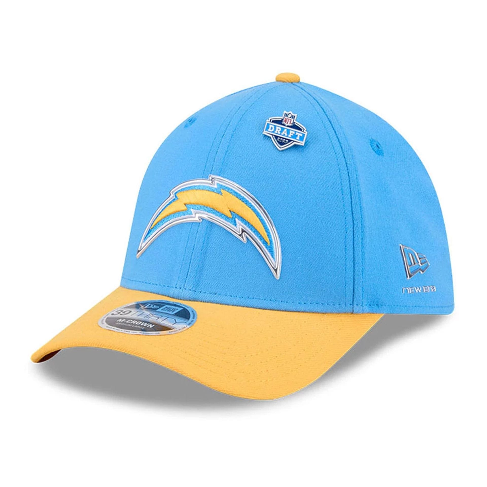 LA Chargers NFL Draft 2026 Blue 39THIRTY M-Crown Stretch Fit Cap New Era Cap adult unisex