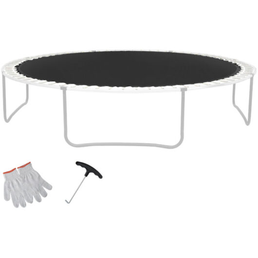 Mophorn - 14ft Replacement Trampoline Mat, Universal Jumping Mat for 14ft Round Trampoline, Reinforced UV-Resistant Mat with Spring Tool & Durable