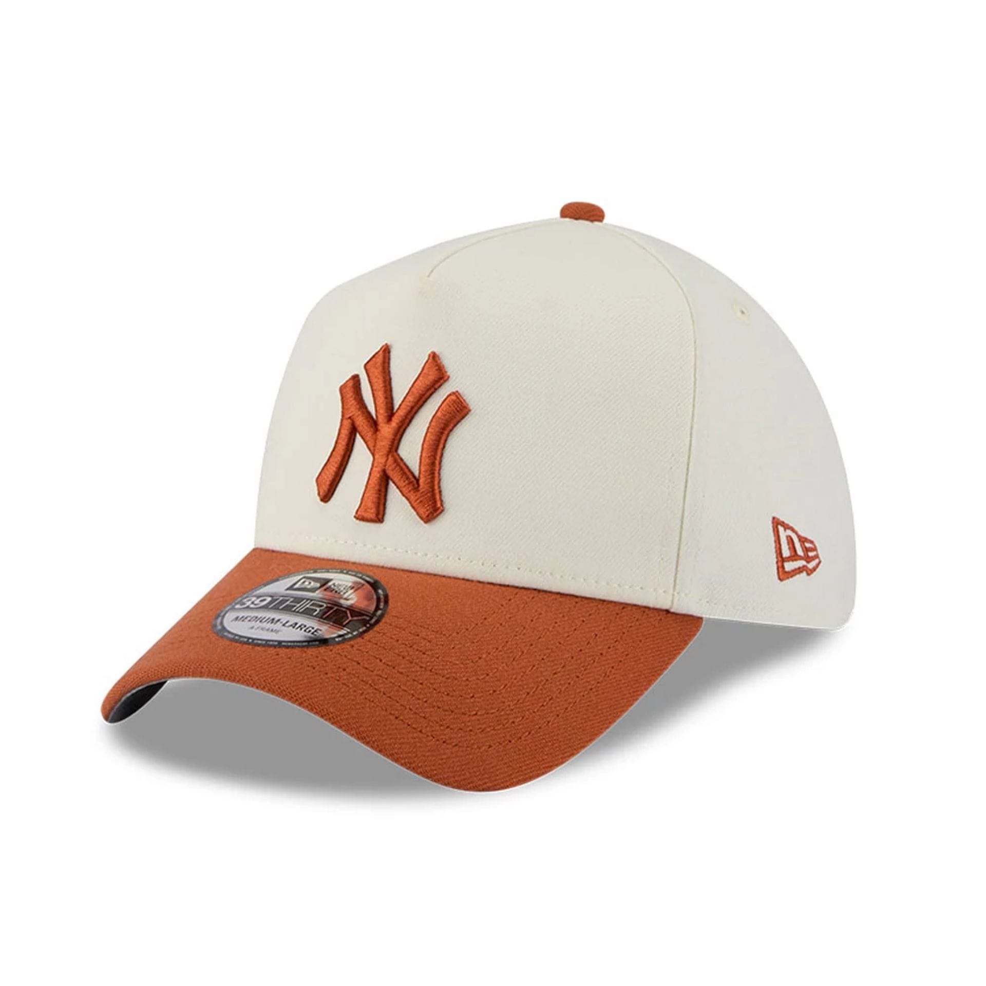 New York Yankees MLB Chrome Burnt Orange 39THIRTY A-Frame Stretch Fit Cap New Era Cap adult unisex