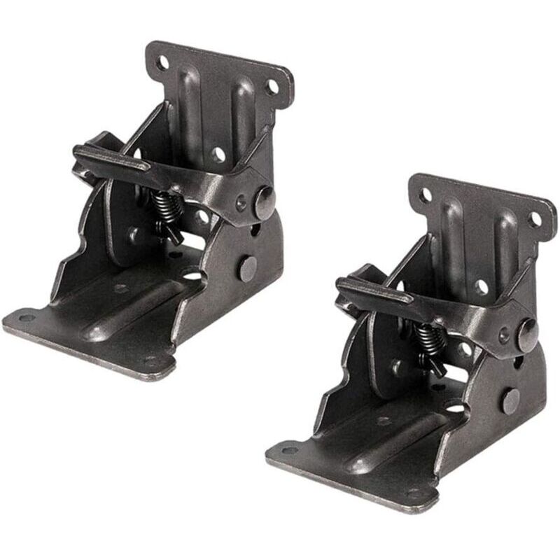Odipie - pieces self-locking hinges, folding furniture flap leg hinge, foldable support leg fittings and brace, for table, bed and mechanism furniture