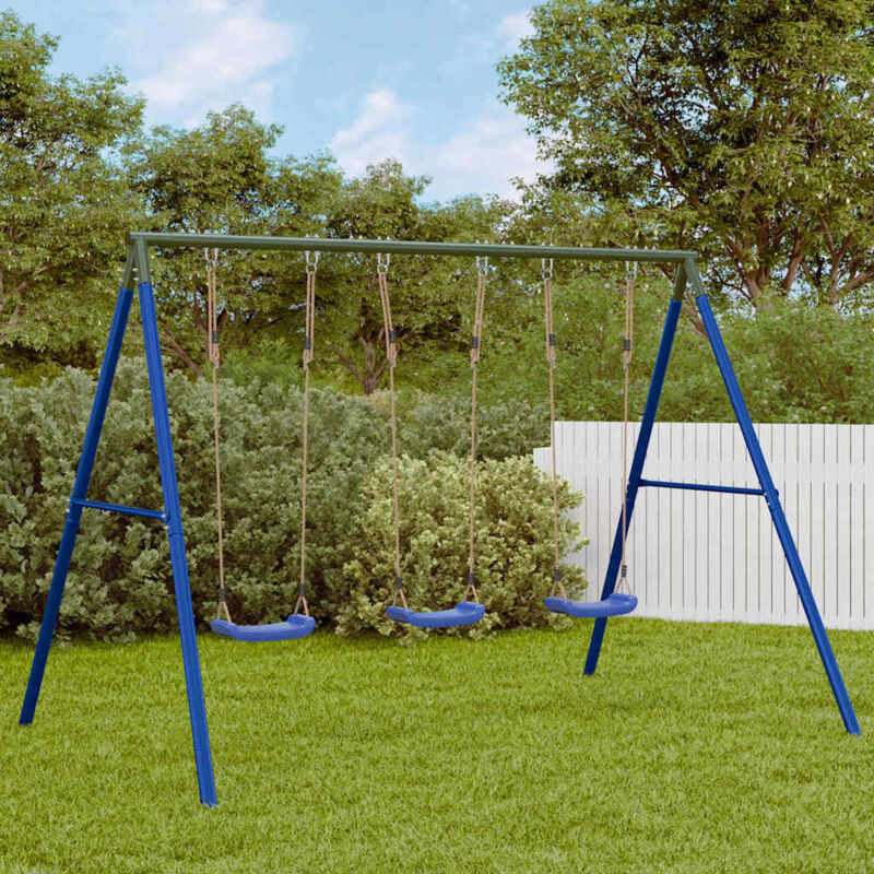 Outdoor Swing Set with 3 Swings vidaXL