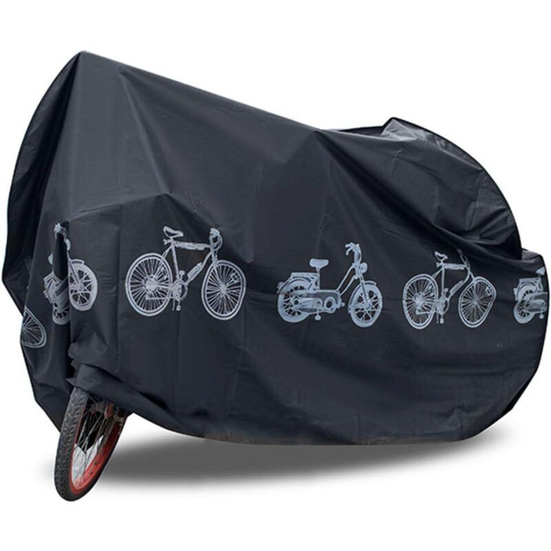 Pack Bike Bicycle Cover Waterproof Dustproof- 200100 Bike Cover for 1 Bikes, Bike Cover Rain Sun UV Wind Snow Proof Resistant,black