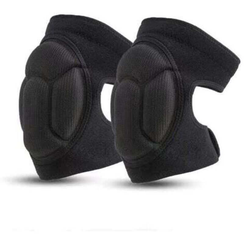Pair of Work Knee Pads, Black Protective Garden Knee Pads, Anti-Slip, Anti-Collision, Multifunctional Garden Knee Pads - Black L..