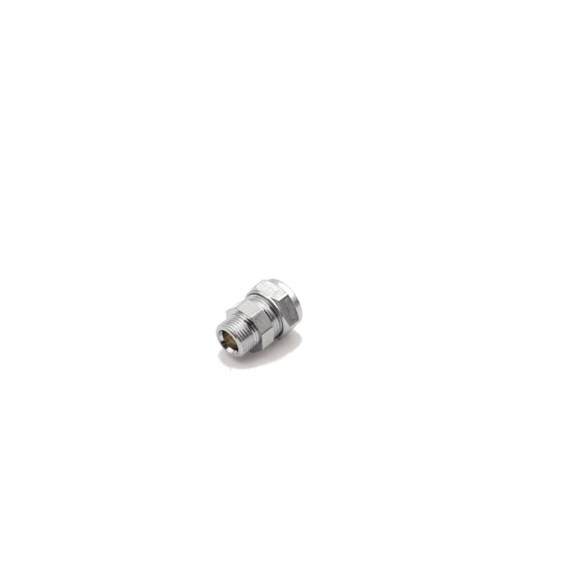 PrimaPlus Chrome Brass Compression Adaptor 15mm x 3/8" Male