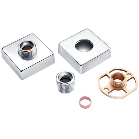 Rak Ceramics - rak Exposed Square Shower Bar Mixer with Easy Fitting Kit Pair - RAKSHW5002