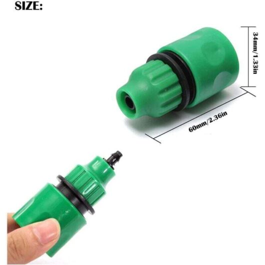 10 Pieces Plastic Garden Hose Fittings 4/7 and 8/11 Quick Connect Plastic Garden Hose Connector for 4 to 9 mm Inner Diameter Garden Hose