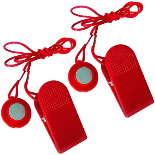 2-Piece Safety Switch for Treadmills, Magnetic Safety Key for Treadmills, Emergency Stop Accessory for Most Treadmills