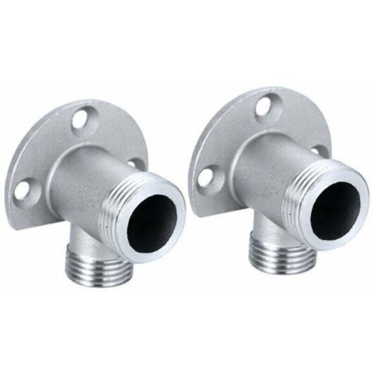 2-piece installation kit for connecting the pipe to a surface-mounted water tap. Outdoor shower. Thermostatic mixer. Surface-mounted conversion.