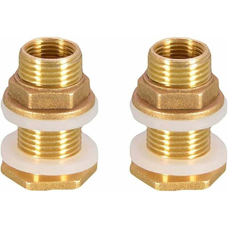 2pcs 4.2cm 1/2" Brass Water Connector for Faucet / Barrel Tap / Rainwater Cisterns