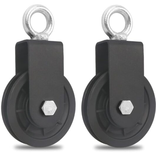2pcs 90MM Cable Pulley - Fitness Pulley - DIY Accessory Lifting Pulley for Wire Rope - Load 160kg