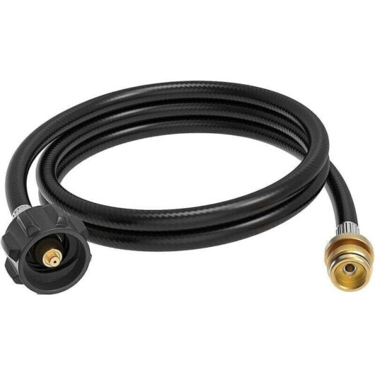 6-foot propane hose adapter, 1 lb to 20 lb converter for Weber Q gas grill
