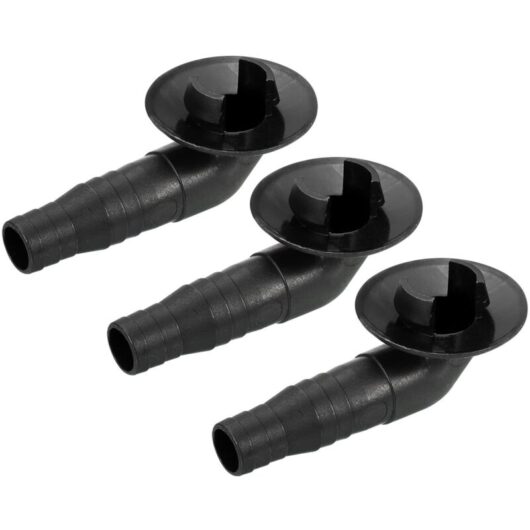 Air Conditioner Drain Hose Connector 19mm Tube Elbow Fitting Replacement Part Accessories for Mini-Split Window AC, Black Pack of 3