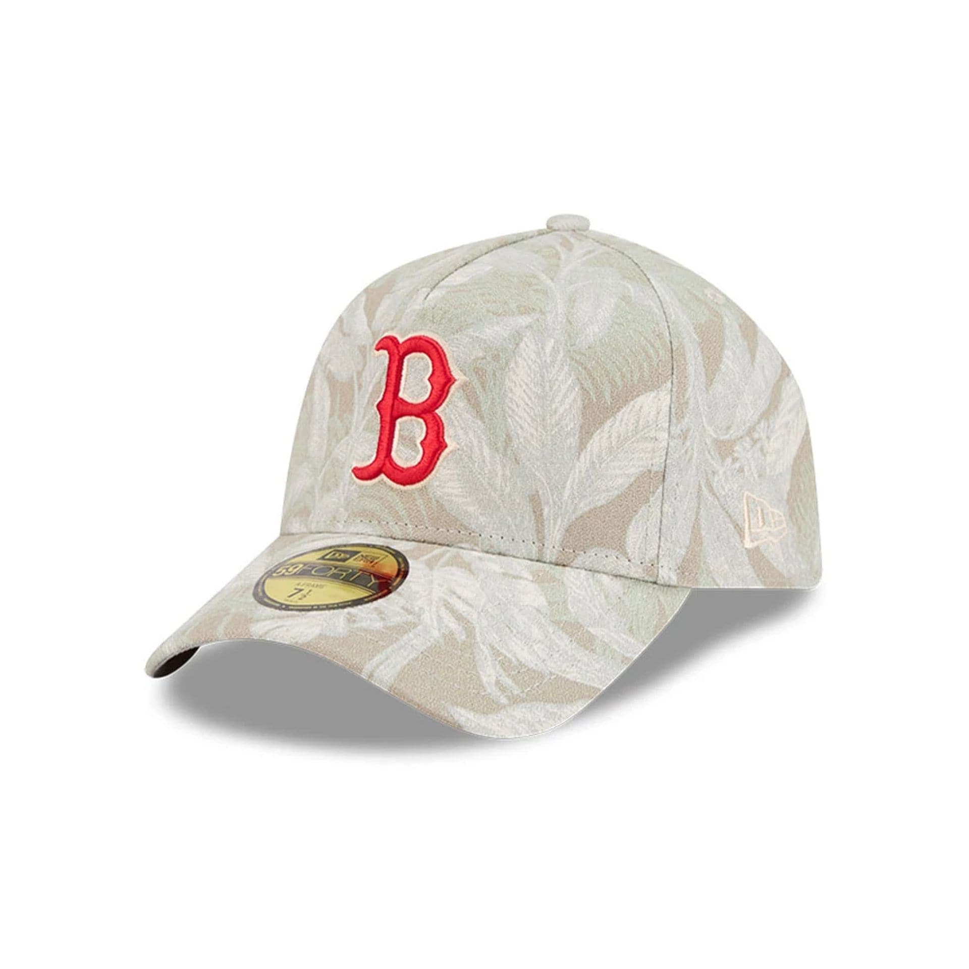 Boston Red Sox MLB Leafy Palm Light Beige 59FORTY A-Frame Fitted Cap New Era Cap adult unisex