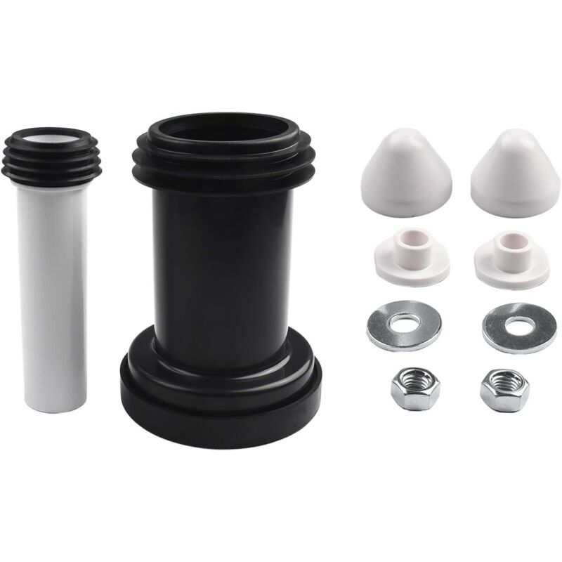 CCYKXA Wall-mounted toilet bowl connection pipe set for flushing, concealed drain pipe fitting set, satin chrome cover