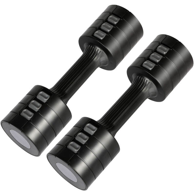 Centra A Pair Of 1KG To 2.5KG Adjustable Dumbbells With Metal Weight Black