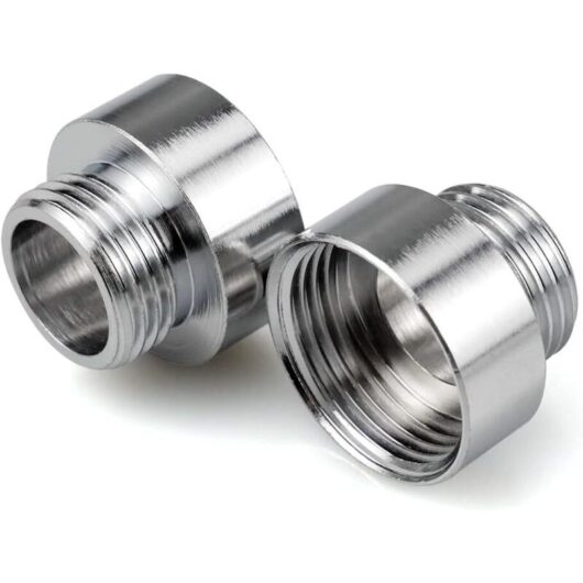 Chrome Faucet Adapters 3/4" x 1/2", Reducing Nipple Fittings for Faucet Adapters Connector, Shower Hoses