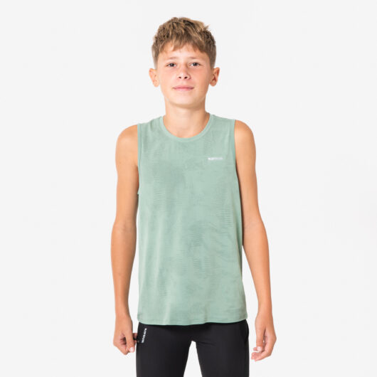 Kids Seamless Running Tank Top Kiprun 900 Light-light Green